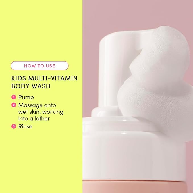 Evereden Multi-Vitamin Kids Body Wash, Dermatologist-Tested, EWG Verified