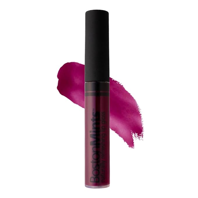 Boston Mints Newberry Lip Gloss (.25oz) Vegan, Gluten-Free, Cruelty-Free Formula With Aloe, Vitamins C & E, Spearmint Extract and a Sheer Shine Finish for Soft, Fuller-Looking, Hydrated Lips