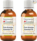 Greenwood Essential Armoise Essential Oil (Artemisia herba alba) Pure | Non-Sticky | Non-Greasy | Lightweight | Men & Women | All Skin Types | Steam Distilled 10ml X 2 (0.66 oz)