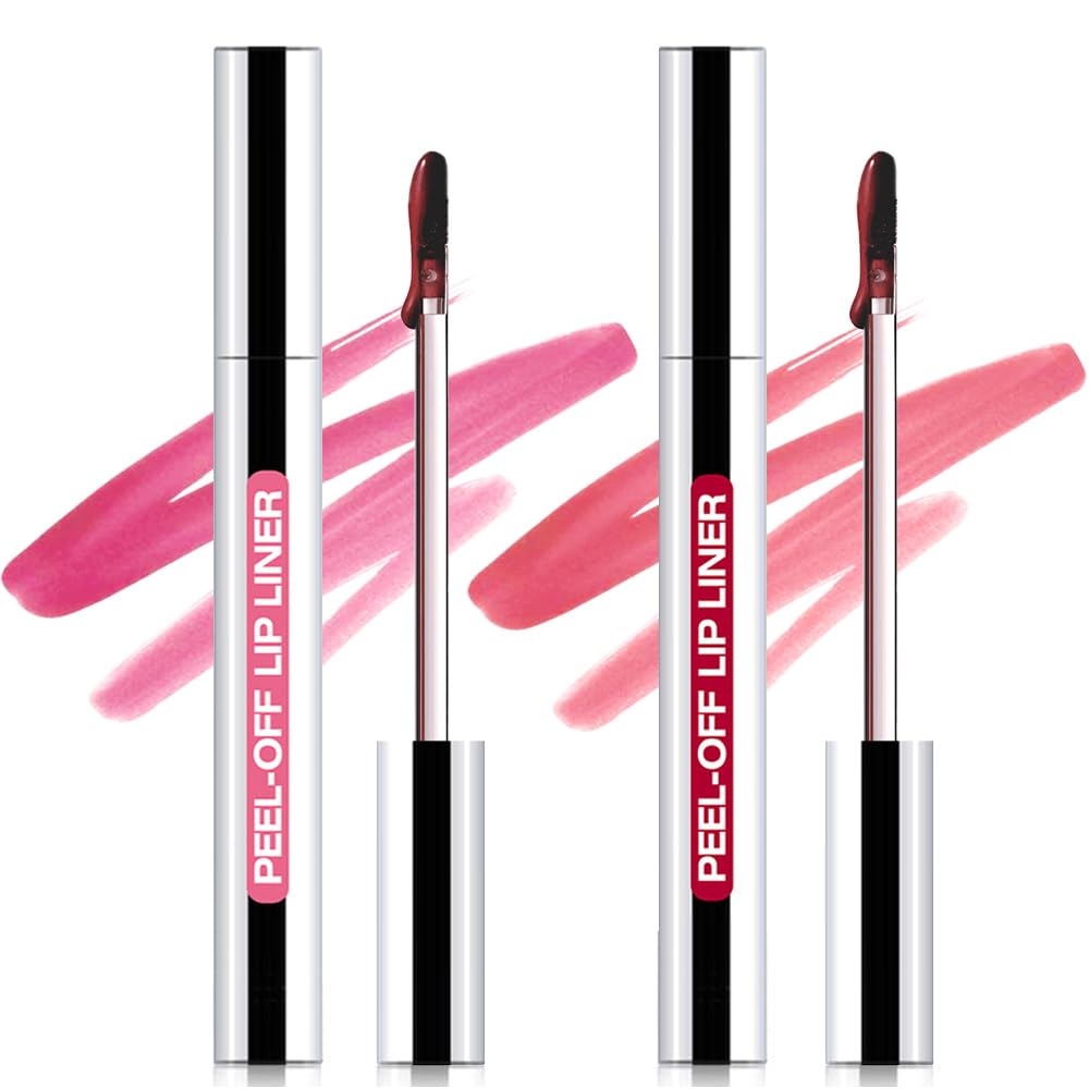 JUAAZIN Matte Liquid Lip Stain Peel Off Lip liner Tattoo, Brownish Red Matte Peel Off Lip Stain, Long Lasting Waterproof Lipstick Lip Gloss Stain, Transfer-proof for All Skin Types, 0.12 fl oz 03#