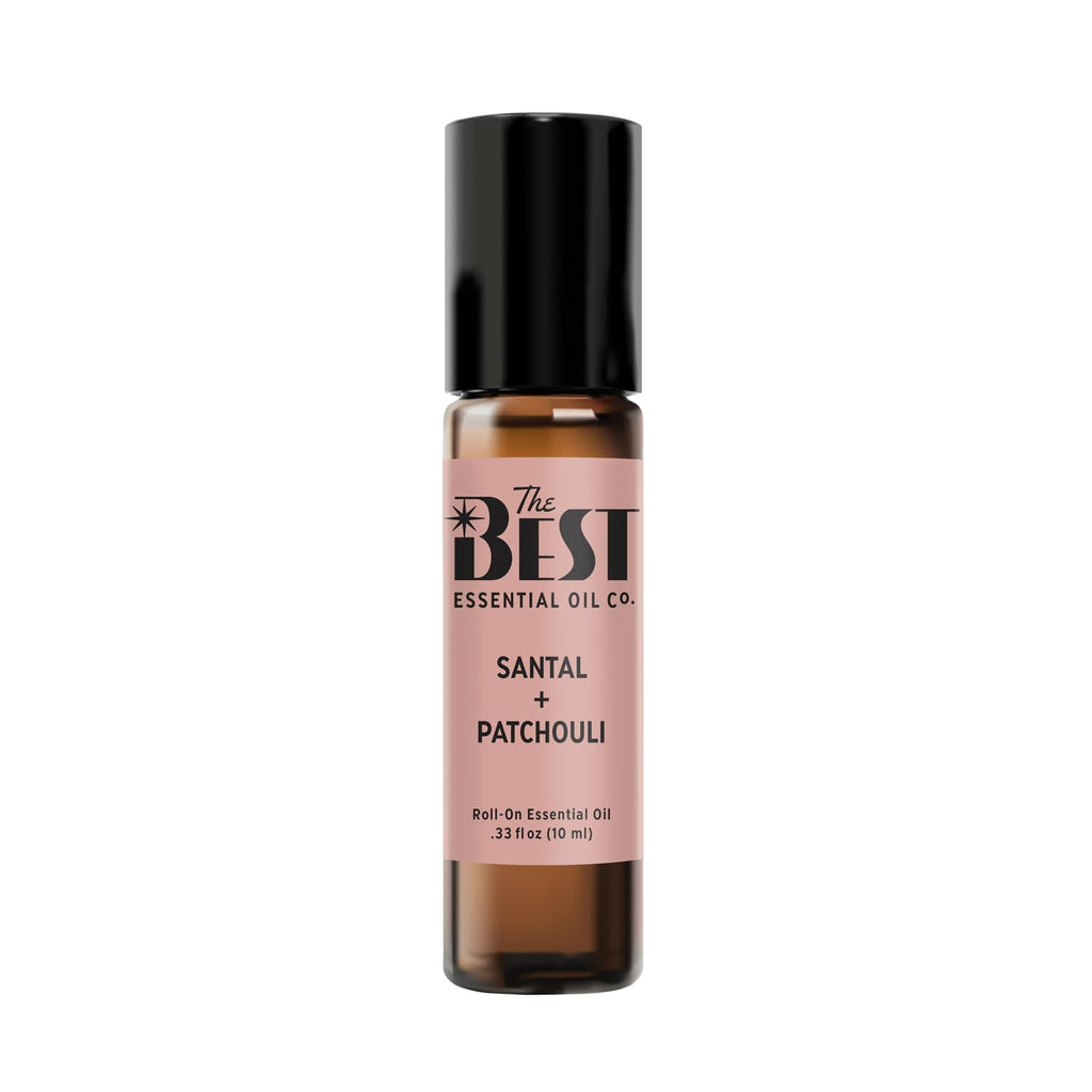 The Best Santal + Patchouli Essential Oil Roll-On Blend- Premium Grade- Pre-Diluted in Coconut Oil- Ready to Use- 10 ml (.33 fl oz)