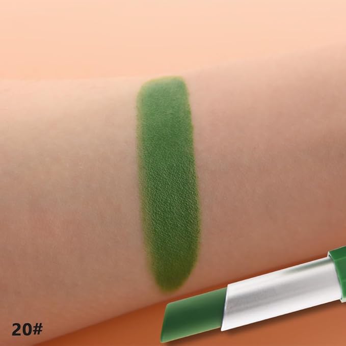 IATMOMOD Light Green Cream Matte Lipstick Stick 20#, Longwear Full Coverage Velvet Lip Color, Waterproof Multi-Use Lip & Cheek Makeup for Party & Daily Wear, Labial con color mate para uso diario