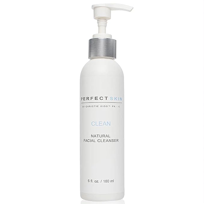 PERFECT SKIN BY CHRISTIE KIDD, PA-C | Clean Natural Facial Cleanser – Gentle Face Wash with Aloe, Olive Leaf & Tea Tree – Soothes, Hydrates, Deep Cleans Pores – 6 fl oz (180 ml)