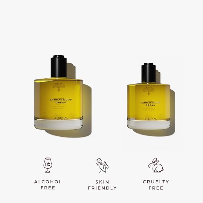 Eternal perfume Sandalwood Dream perfumes for women Long Lasting perfume 1.69 FL Oz Designer Perfume for Men with 1 FL Oz womens perfume (Pack of 2)