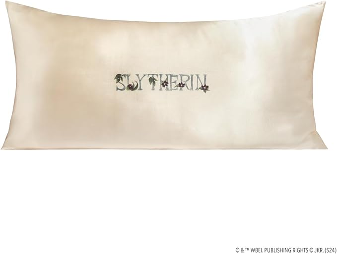 Kitsch & Harry Potter Satin Pillowcase W/Zipper - Size 19x36, Slytherin