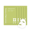 INNA ORGANIC Organic Sheet Mask - Calming & Soothing, EWG & COSMOS Certified (Pack of 5) | Green Tea & Rose Infused Skin Care | Luxury Clean Beauty