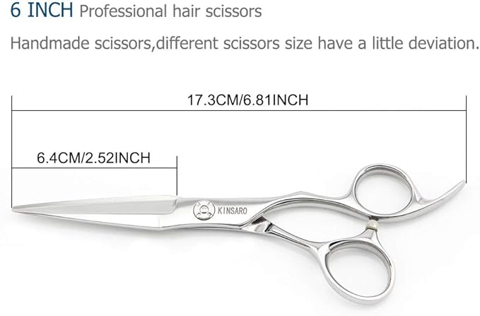 KINSARO 6 inch Professional Hair Scissors 440c Hair Cutting Shears