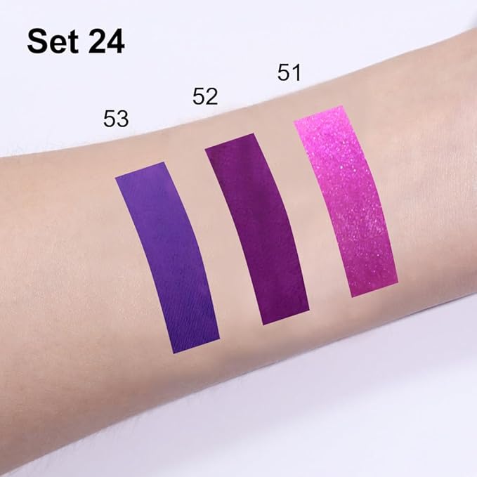 IATMOMOD 3Pcs 2 in 1 Lavender Dark Violet Purple Matte Lip Liner and Liquid Lipstick Stain Makeup Set for women, Long Lasting Smudge Proof Lip Tint Matte Finish Lip Gloss for All-Day Color Hold, Set24