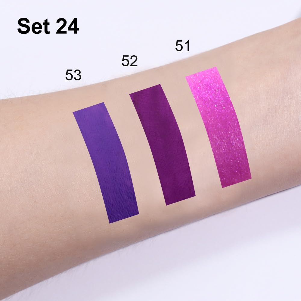 IATMOMOD 3Pcs 2 in 1 Lavender Dark Violet Purple Matte Lip Liner and Liquid Lipstick Stain Makeup Set for women, Long Lasting Smudge Proof Lip Tint Matte Finish Lip Gloss for All-Day Color Hold, Set24