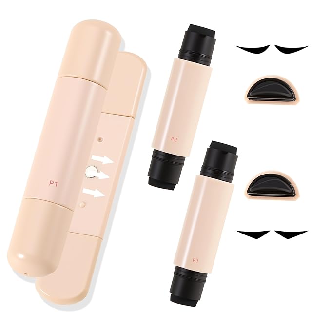 KGAJSGH Magnetic Eyeliner Stamp - 2 Styles Winged Cat Eye Stencil, Waterproof Liquid Eye Liner Pen for Beginners, Dual Winged Tips for Left & Right Eyes