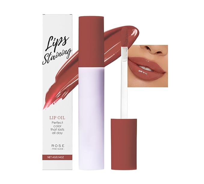 Hxssll Nourishing High-Shine Lip Gloss,Hydrating & Moisturizing Lip Tint, Non-Sticky, Long-Lasting Glossy Lip Stain,Softens & Plumps Lips for Smooth,Gentle Formula for Dry Lips 07#Pink Nude