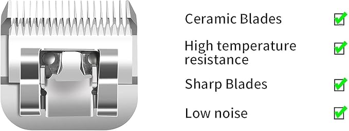 Replacement Ceramic Blades Set,Compatible with Andis,Oster 76,Wahl KM10