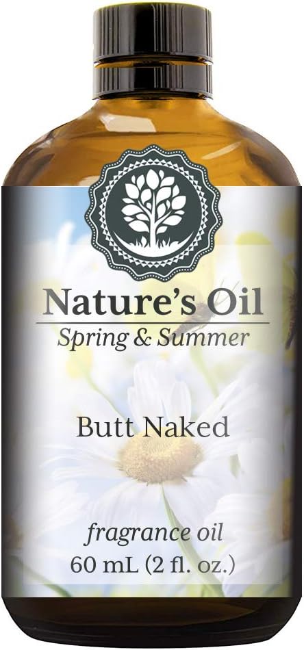 Butt Naked Fragrance Oil for Perfume, Cologne, Diffusers, Soap Making, Candle Making, Lotion, Home Scents, Linen Spray, Bath Bombs, Slime (2 Fl Oz)