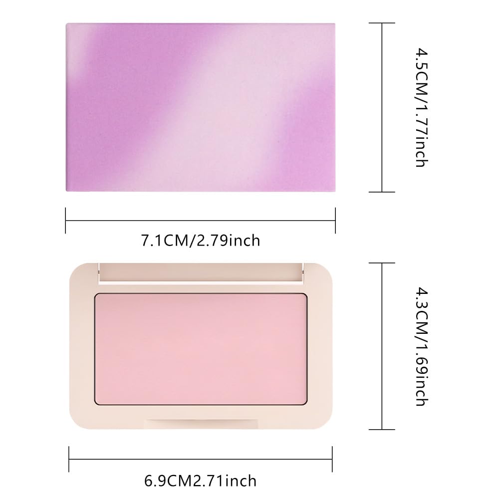 HHLTOH Nude Pink Matte for Face Cheeks Blush, Natural Cream Blushes Makeup Palette, Light Monochrome Blush Creamy Powder Palette Makeup for Older Women, Blushes Eyeshadow Foundation for Every Day 02