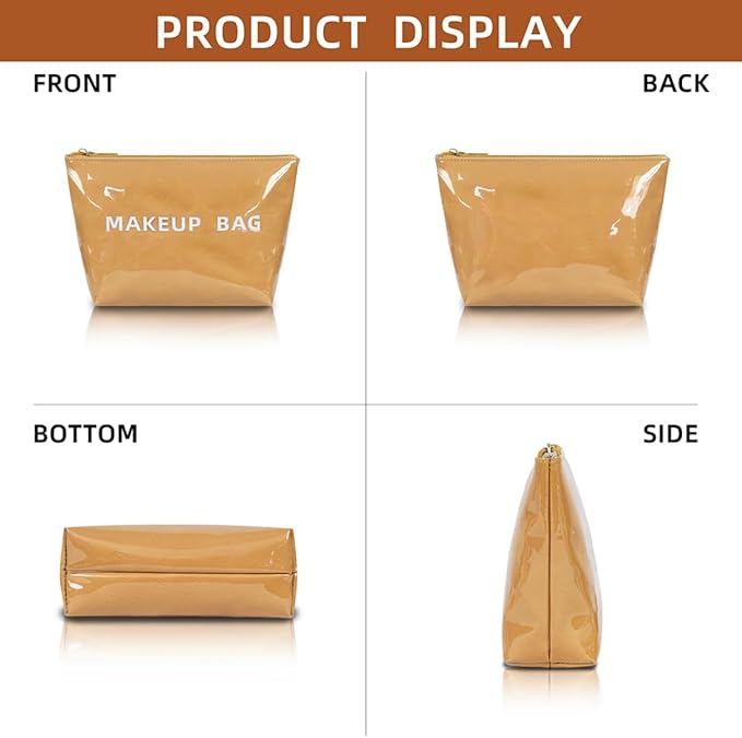 getgto Makeup Bag for Women, Portable Waterproof Cute Cosmetic Bags, Skincare Makeup Case Pouch with Zipper for Daily Use, Travel