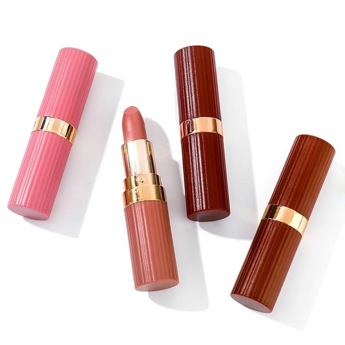 CAKAILA Warm Brown Nude Lip Stick,Matte Cream Lipstick Set for Women,Long Lasting Waterproof Smudge Proof Velvet lipsticks Crayon,Lip Makeup Kit Travel Size,Vegan & Cruelty-free (Pack of 1)