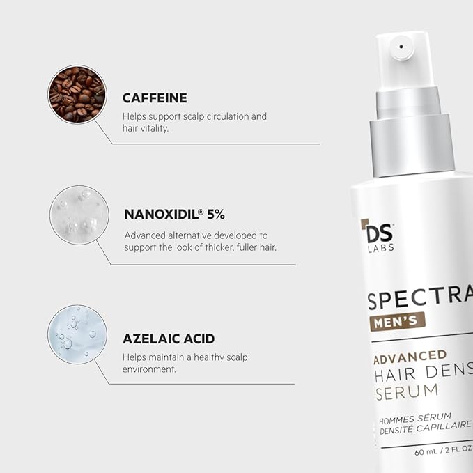 DS Labs Spectral Men's Hair Density Serum for Thinning Hair, 60 mL (3 Pack)