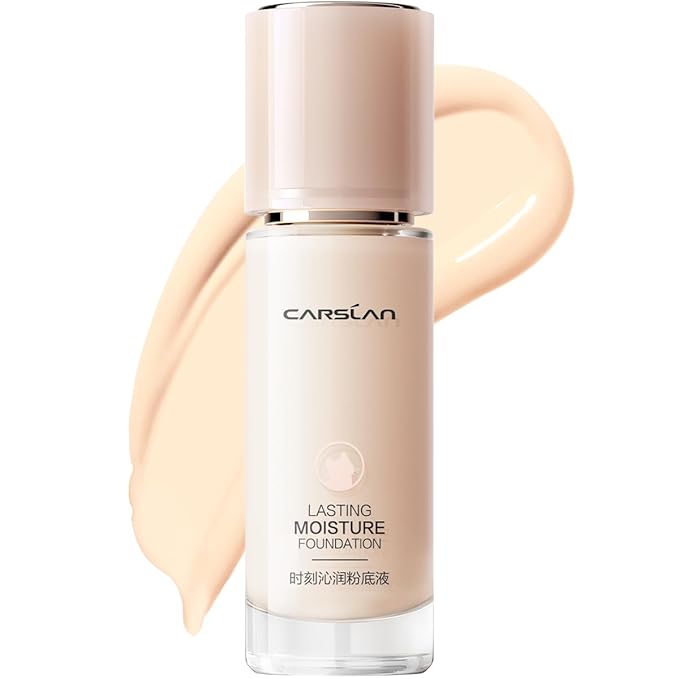 CARSLAN Lasting Moisture Foundation for Medium Coverage with Dewy Wear, P01