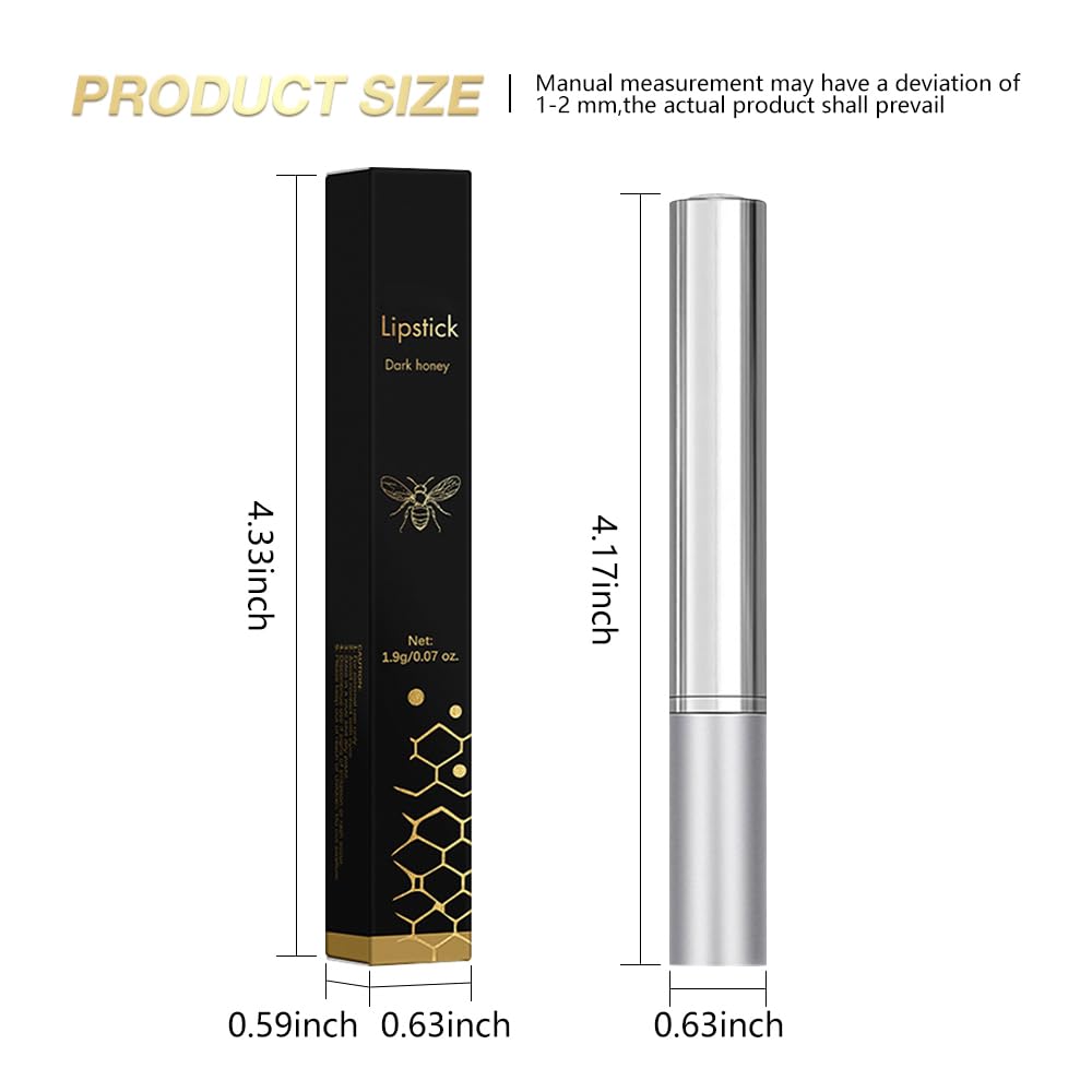 FeiCuiYun Dark Brown Honey Tinted Lip Balm Lip Gloss Lipstick, Sheer Hydrating Lip Stains Tint, Moisturizing Lip Color for All Skin Tones, Nourishing Lip Balm with a Hint of Natural Black Cherry