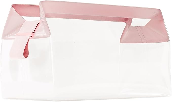 Cadence Parcel - Clear Travel Kit with Zipperless Magnetic Closure - Rose, Extra Large - Durable, Leak-Resistant and TSA Approved Toiletry Bag - Modular Organization - Recycled TPU (4 Qt)
