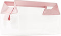 Cadence Parcel - Clear Travel Kit with Zipperless Magnetic Closure - Rose, Extra Large - Durable, Leak-Resistant and TSA Approved Toiletry Bag - Modular Organization - Recycled TPU (4 Qt)