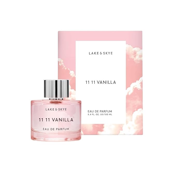 Lake & Skye 11 11 Vanilla Eau de Parfum 100mL - Long Lasting - Vanilla, Cashmere, Dreamy, Crème, Skin Musk, Clean, Vegan, Paraben-Free, Cruelty-Free