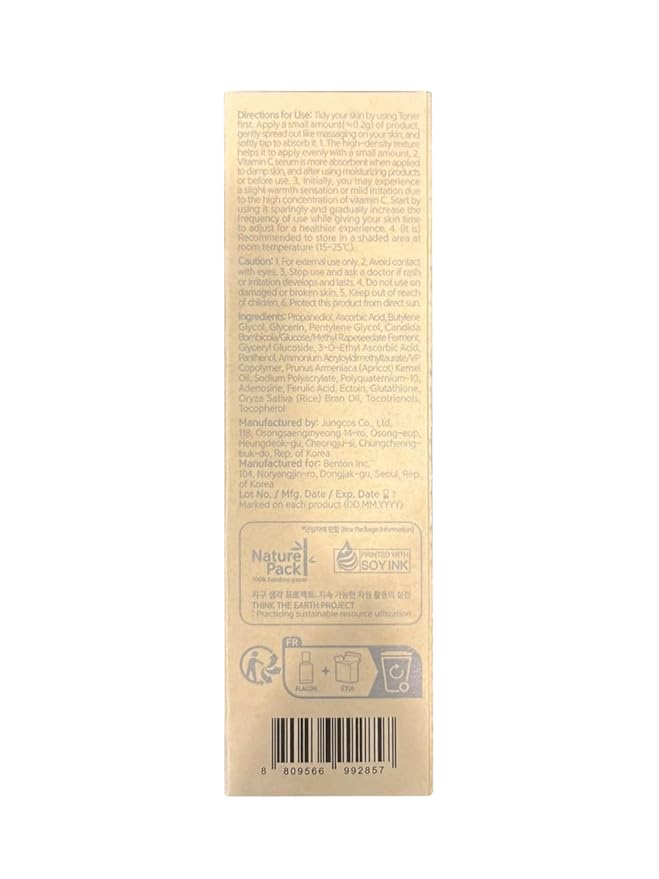 BENTON Vitamin C Serum | 1.01 fl oz - Korean Vitamin C Serum for Face