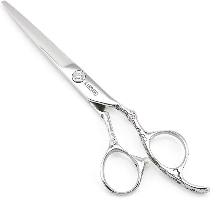 KINSARO 6 In Professional Hair Cutting Scissors, Rose Handle