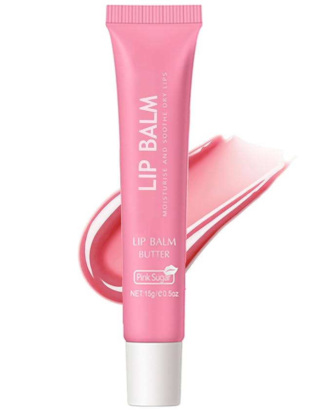 Lip Balm Butter Pink Sugar,Yummy Lip Gloss Oil,Jelly Lip Treatment Lipgloss