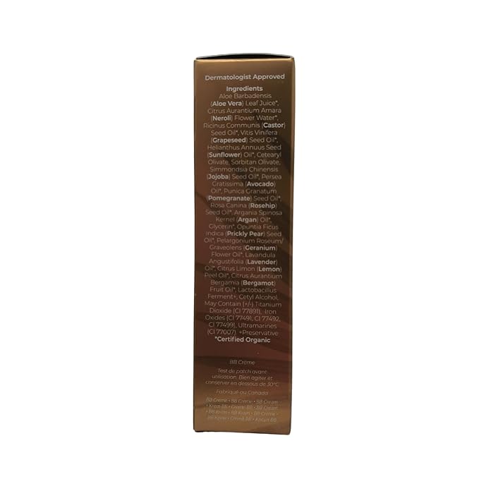INIKA Organic BB Cream Foundation - Vegan Makeup with Hydrating Prickly Pear, Jojoba, and Pomegranate Seed Oil - Lightweight Glow for Balanced Skin Tone, Tan, 1 fl oz