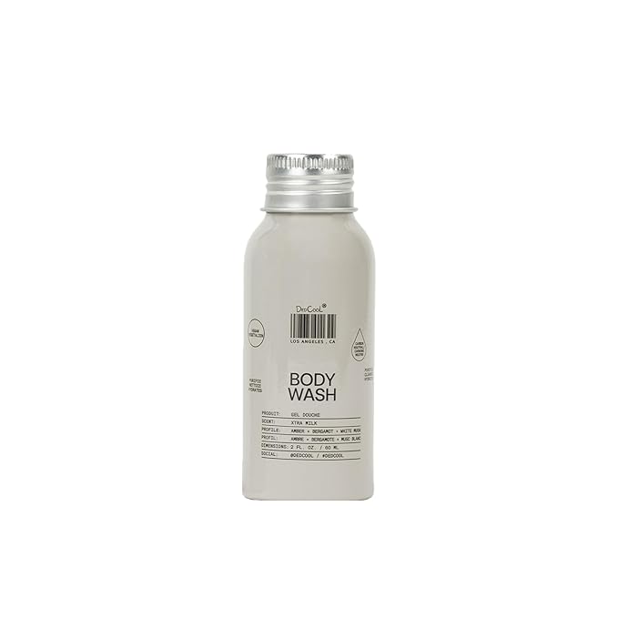 DedCool Body Wash | Xtra Milk | Shea Butter, Aloe & Snow Mushroom | Hydrating, Non-Toxic, Vegan | Bergamot, White Musk & Amber | 2 fl oz