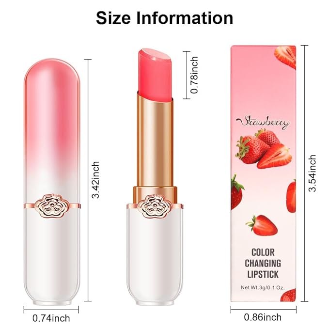 PH Color Changing Lipstick, Magic Lipstick, Moisturizing Pink Lip stick