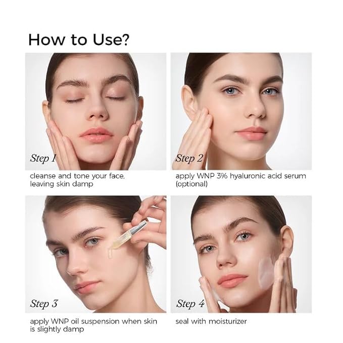 WNP Emergency Repair Serum Set: Ultra 3% Hydrating Serum 4D Hyaluronic Acid Firming Oil-Suspension Serum Single-Use Skincare for Sensitive Skin - 60 Vials