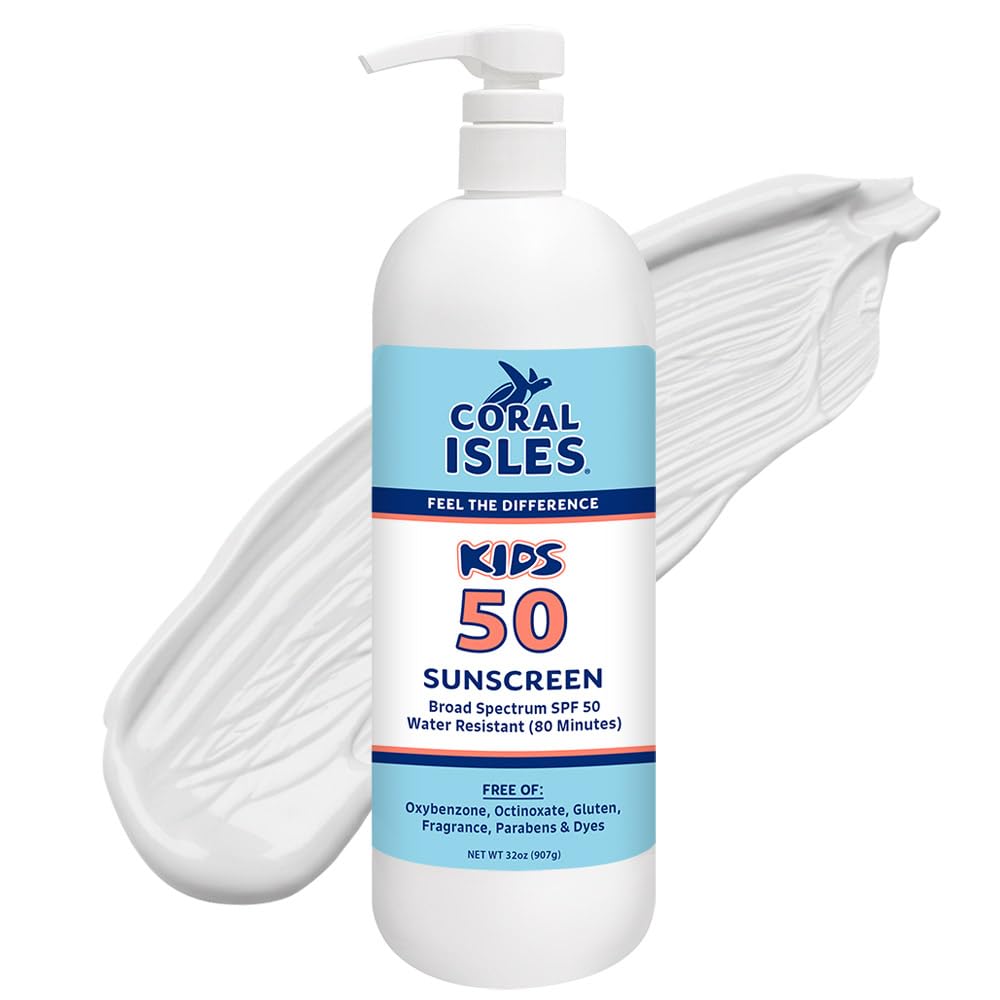 Coral Isles SPF 30 KIDS Sunscreen Reef Compliant Broad Spectrum 128 Fl Oz