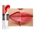 JUAAZIN Lip Stain Peel Off Lip Gloss oil Dual-Ended Combo, Vivid Burgundy Lips Liner Stain Peel Off Tattoo, Long Lasting & Waterproof, Transfer-Proof Lip Tint Stain with Lip oil for All Skin Type 04#