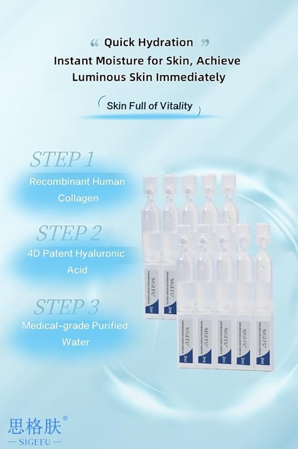 SIGEFU Recombinant Collagen Serum | Moisturizing Repair | Single-Use Packets | Post-Procedure Hydration for Sensitive Skin