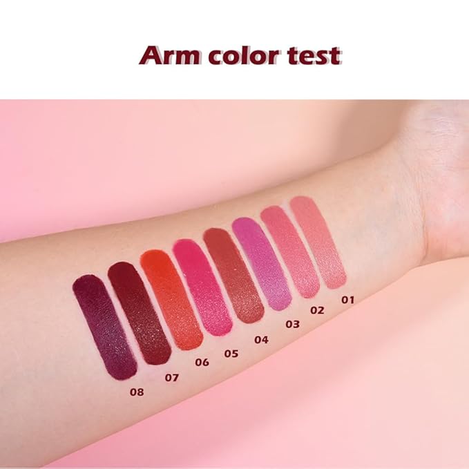 QIDSTERS Matte Lipstick Crayon for Women, Peach Nude Lip Stick Pencil 24 Hour Long Lasting Waterproof, Non-Drying Hydrating Formula Lip Gloss Makeup, Vegan & Cruelty-Free, 02