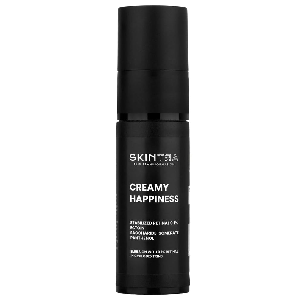 SkinTra Creamy Happiness - Advanced Retinal Emulsion 0.1% Encapsulated for Stability - Smoothes & Firms – Deep Hydration – 30 ml/Net 1.01 Fl. Oz