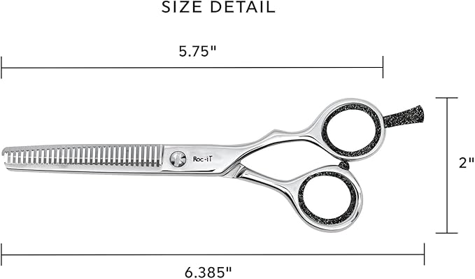 Cricket Centrix Roc-It Dog RT 30 Thinning Shears, Shimmering Night Black
