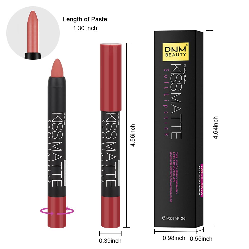 evpct 1Pcs Ruby Red Matte Lipstick and Lip Crayon Liner Pencil Pen Set for Women Lip Stain Long Lasting Waterproof labiales mate magicos 24 horas originales pintalabios permanente 24 horas 10