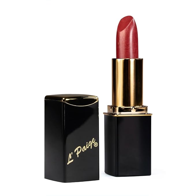L'Paige Plum Mauve Lipstick | Cool Plum Mauve Shimmer Lip Color | Aloe Vera Moisturizing Formula | Long-Lasting Pearlescent Finish | Shade L52