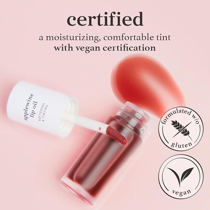 NOONI Korean Lip Oil - Applewine - Plumping & Hydrating Tinted Lip Gloss