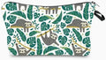Pebarmnt Cute Animal Lovers Gifts Tropical Sloth Cosmetic Bag Makeup Pouch with Zipper (sloth)
