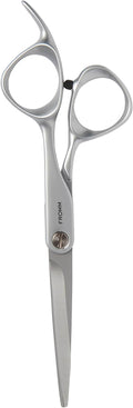 Fromm Transform 5.75" Hair Cutting Shears for Wet & Dry Hair, Matte Silver Japanese Steel Scissors with Beveled Blade for Experienced, & Professional Stylists, Cosmetology & Salon Supplies