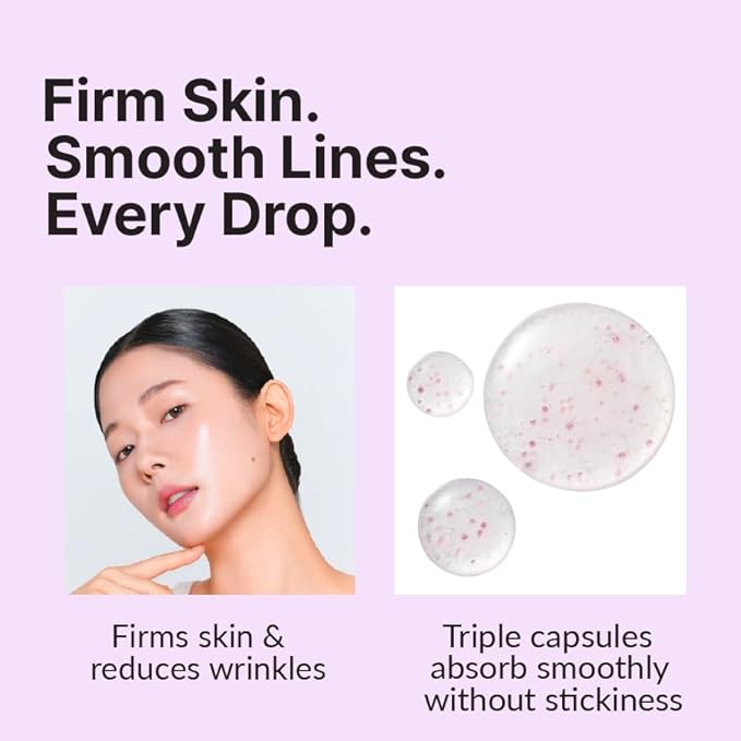 Returnu The Firm Ampoule - Firms, Lifts & Reduces Wrinkles + Puffiness for a Youthful, Radiant Complexion - Enriched with Peptides, Bakuchiol & Korean Thistle Vegan Korean Skincare (1.01 fl. oz)