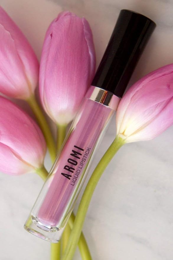 Aromi Light Pink Matte Liquid Lipstick, Blue Undertones (Ballet Slipper)