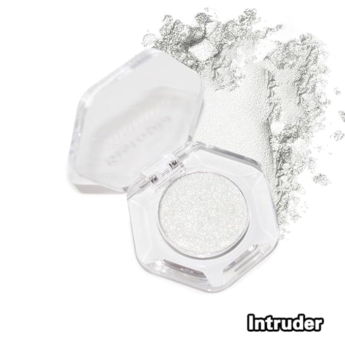 Bistopia Holographic Glitter Single Eyeshadow, Pearlescent Shimmer Metallic Cream Powder Eye Makeup, Blendable Long Lasting Waterproof, Multi-Use Face Highlighter, 2g. (Intruder)
