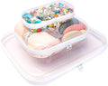 Calantre 3PCS Clear Hard Shell Zipper Case 13.8 * 11.8 * 2 IN (White)