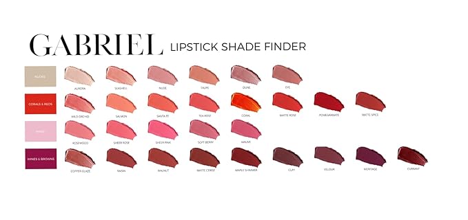 Gabriel Cosmetics Organic Lipstick (Matte Spice - Brown Berry/Cool Crème), 0.13 Oz.