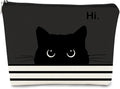BARPERY Cat Makeup Bag,Cat Gifts，Black Cat Purse,Gifts For Cat Lovers,Small Cute Makeup Bag Cosmetic Bag For Women Teen Girls,Birthday Gift,Cat Owners Gifts,Cat Lady Gifts For Women(Black)